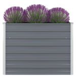 Pat înalt straturi, 100x100x77, oțel galvanizat, gri GartenMobel Dekor
