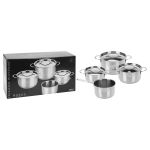 Excellent Houseware Set de vase de gătit 7 bucăți oțel inoxidabil 6 mm GartenMobel Dekor