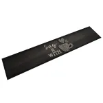 Covor de bucătărie lavabil, cană, negru, 60x300 cm, catifea GartenMobel Dekor