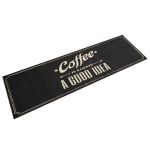 Covor de bucătărie lavabil, text Coffee, 45x150 cm, catifea GartenMobel Dekor