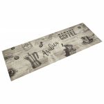 Covor de bucătărie lavabil Coffee, gri, 60x180 cm, catifea GartenMobel Dekor