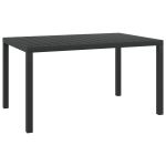 Masă de grădină, negru, 150 x 90 x 74 cm, aluminiu și WPC GartenMobel Dekor
