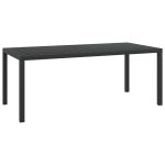 Masă de grădină, negru, 185 x 90 x 74 cm, aluminiu și WPC GartenMobel Dekor