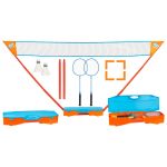 Get & Go Set de jocuri de badminton instant, albastru și portocaliu GartenMobel Dekor