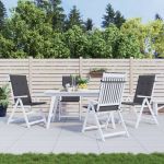 Perne scaun cu spătar înalt, 4 buc. antracit 120x50x3 cm textil GartenMobel Dekor