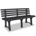 Bancă de grădină, antracit, 145,5 cm, plastic  GartenMobel Dekor