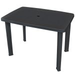 Masă de grădină, antracit, 101 x 68 x 72 cm, plastic GartenMobel Dekor