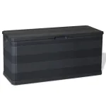 Ladă de depozitare pentru grădină, negru, 117 x 45 x 56 cm GartenMobel Dekor