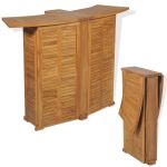 Masă de bar pliabilă, 155 x 53 x 105 cm, lemn masiv de tec GartenMobel Dekor