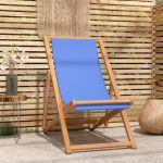 Scaun de exterior, albastru, 56 x 105 x 96 cm, lemn de tec GartenMobel Dekor