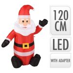 Ambiance Moș Crăciun gonflabil cu LED, 120 cm GartenMobel Dekor