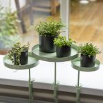 Esschert Design Tavă pentru plante cu clemă, verde, rotund, L GartenMobel Dekor