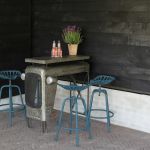 Esschert Design Scaun de bar Tractor, albastru GartenMobel Dekor