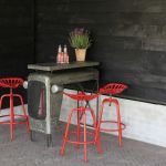 Esschert Design Scaun de bar Tractor, roșu GartenMobel Dekor