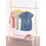 Storage solutions Suport de haine pentru copii, cu 1 nivel, lemn pin GartenMobel Dekor