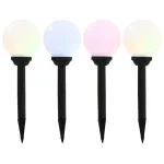 Lămpi solare de exterior cu LED, 4 buc., 15 cm, RGB, sferic GartenMobel Dekor