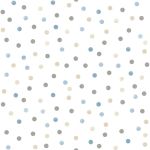 Noordwand Tapet „Mondo baby Confetti Dots”, alb, albastru, gri și bej GartenMobel Dekor
