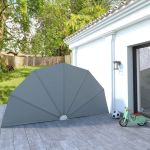 Copertină laterală pliabilă de terasă, gri, 200 cm GartenMobel Dekor