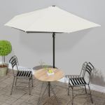 Umbrelă de soare de balcon, tijă aluminiu, nisipiu, 300x155 cm GartenMobel Dekor
