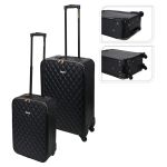 ProWorld Set valize cu design matlasat, 2 piese, negru GartenMobel Dekor