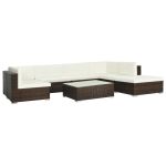 Set mobilier de grădină cu perne, 8 piese, maro, poliratan GartenMobel Dekor