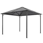 Pavilion cu acoperiș, negru, 3 x 3 m, aluminiu    GartenMobel Dekor