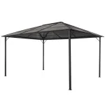 Pavilion cu acoperiș, negru, 4 x 3 x 2,6 m, aluminiu    GartenMobel Dekor