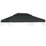 Acoperiș de pavilion, 2 niveluri, antracit, 4x3 m, 310 g/m² GartenMobel Dekor
