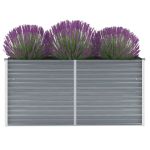 Strat înălțat de grădină, gri, 160x40x77 cm, oțel galvanizat GartenMobel Dekor