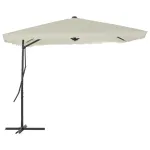 Umbrelă soare de exterior, stâlp din oțel, nisipiu, 250x250 cm GartenMobel Dekor
