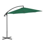Umbrelă suspendată cu stâlp din oțel, verde, 300 cm GartenMobel Dekor