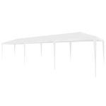 Cort de petrecere, alb, 3 x 9 m, PE GartenMobel Dekor