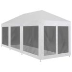 Cort de petrecere cu 8 pereți din plasă, 9 x 3 m GartenMobel Dekor