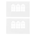 Perete lateral cort petrecere, 2 buc, alb, PE, cu fereastră  GartenMobel Dekor