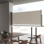 Copertină laterală retractabilă de terasă, crem, 100 x 300 cm GartenMobel Dekor