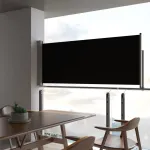 Copertină laterală retractabilă de terasă, negru, 100 x 300 cm GartenMobel Dekor