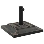 Suport umbrelă de soare, bronz, 12 kg, polirășină, pătrat GartenMobel Dekor