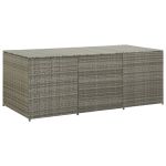 Ladă de depozitare de grădină, gri, 180x90x70 cm, poliratan GartenMobel Dekor
