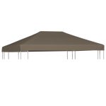 Acoperiș pentru pavilion, 3 x 3 m, gri taupe, 310 g/m² GartenMobel Dekor