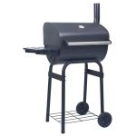 Grătar barbecue cu cărbuni, afumătoare și raft inferior, negru GartenMobel Dekor