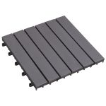 Plăci pardoseală, 10 buc., gri, 30x30 cm, lemn masiv de acacia GartenMobel Dekor