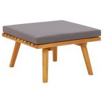 Taburet de grădină cu pernă, 60 x 60 x 29 cm, lemn masiv acacia GartenMobel Dekor