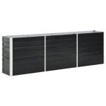 Strat înălțat de grădină antracit 240x40x77 cm oțel galvanizat GartenMobel Dekor