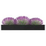Strat înălțat de grădină antracit 320x40x45 cm oțel galvanizat GartenMobel Dekor