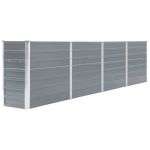 Strat înălțat grădină, gri, 320 x 40 x 77 cm, oțel galvanizat GartenMobel Dekor