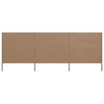 Paravan anti-vânt cu 3 panouri, gri taupe, 400 x 80 cm, textil GartenMobel Dekor