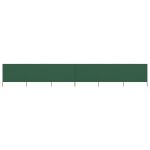 Paravan anti-vânt cu 6 panouri, verde, 800 x 120 cm, textil GartenMobel Dekor