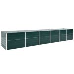 Strat înălțat de grădină, verde, 480x80x77 cm, oțel galvanizat GartenMobel Dekor