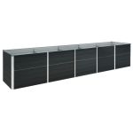 Strat înălțat de grădină antracit 400x80x45 cm oțel galvanizat GartenMobel Dekor