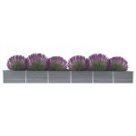 Strat înălțat grădină, gri, 480x80x45 cm, oțel galvanizat GartenMobel Dekor